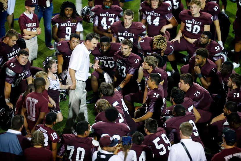 Rowlett High head coach Doug Stephen, pictured earlier in the year, has his team at a...