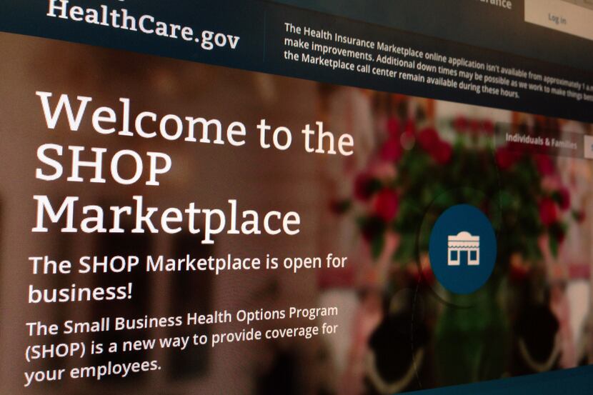 FILE - This Nov. 27, 2013, file photo shows part of the HealthCare.gov website page...