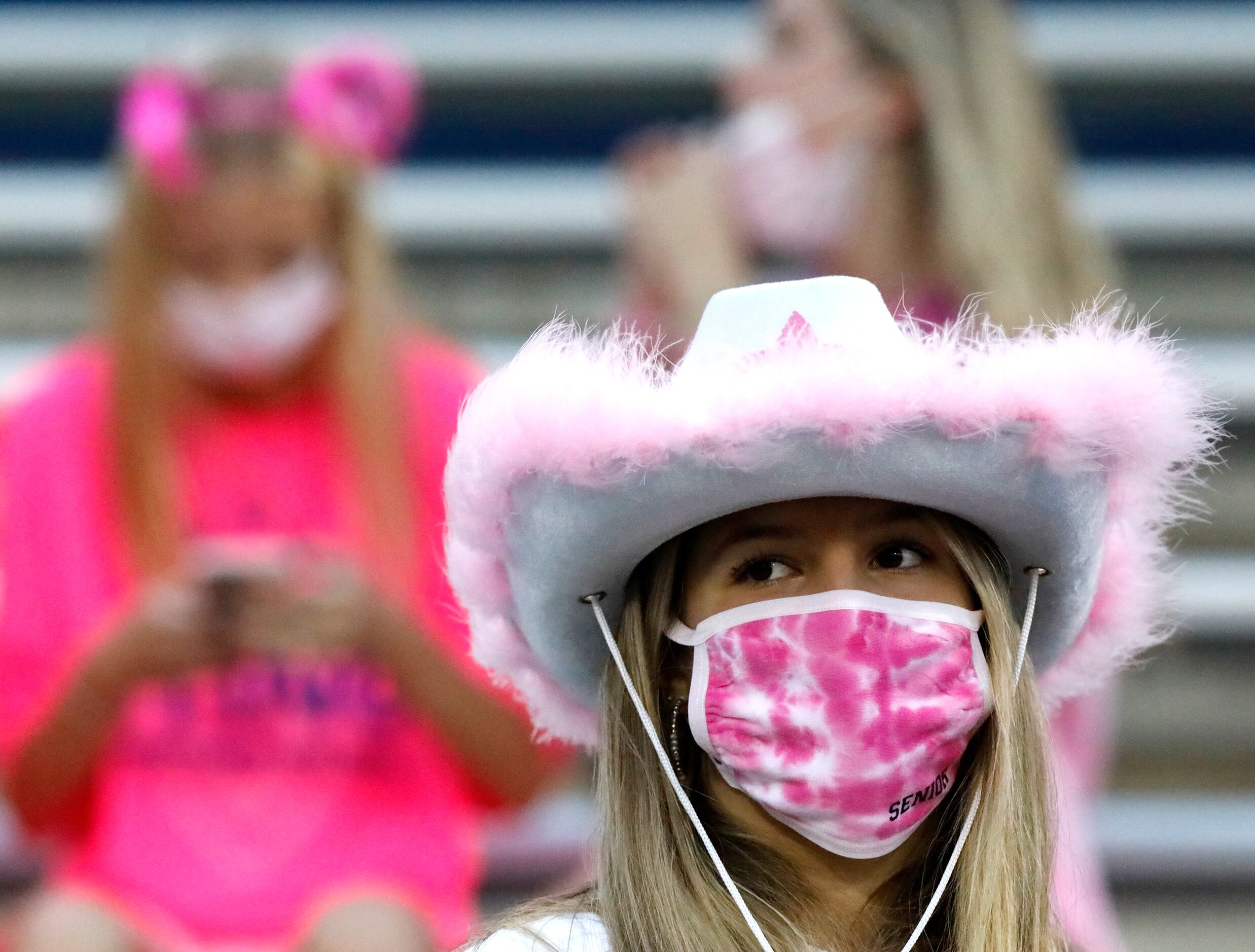 McKinney High School student Peyton Frazier, 18, was among student wearing pink to raise...