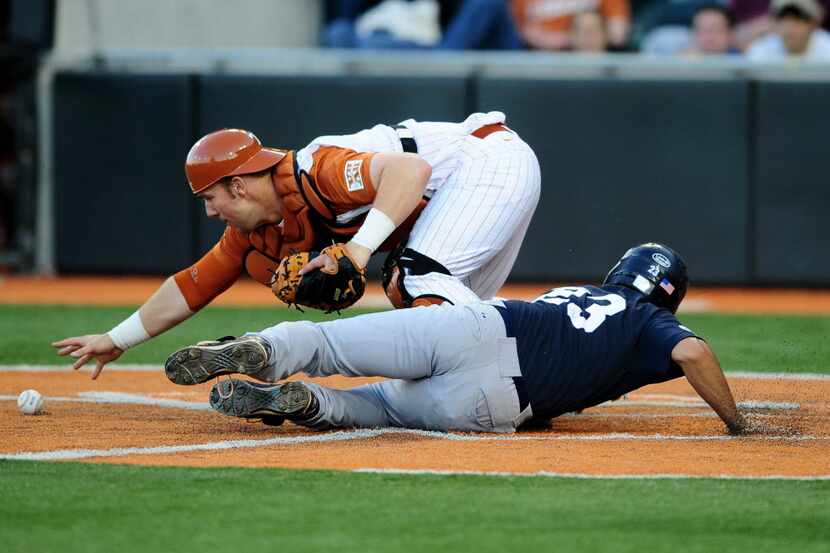 Mar. 23, 2010; Austin, TX, USA; Rice Owls third baseman (23) Anthony Rendon slides safely...
