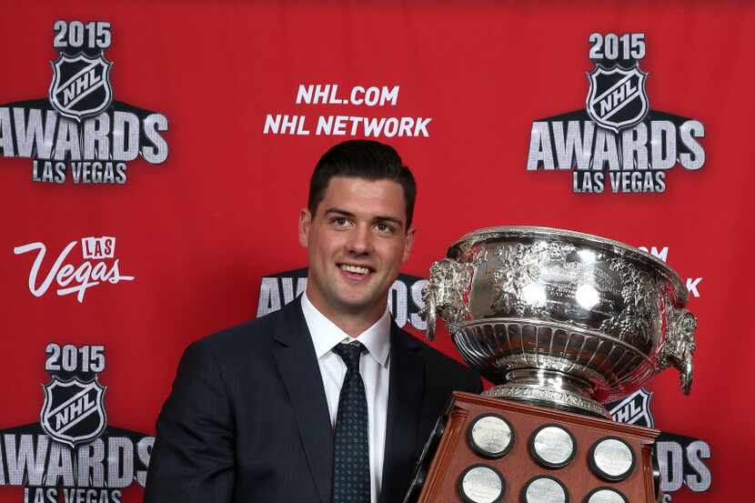 LAS VEGAS, NV - JUNE 24:  Jamie Benn of the Dallas Stars poses in the press room after...