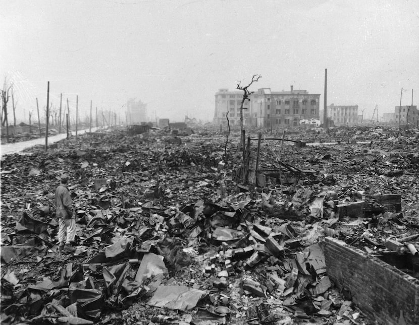 In this 1945 file photo, a view of the devastation after the atom bomb was dropped, in...