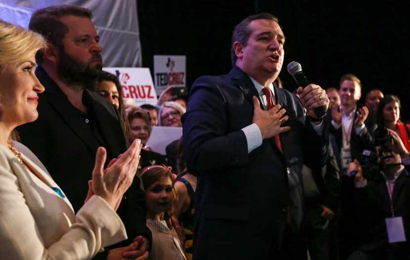 Sen. Ted Cruz, R-Texas, claims victory over Beto O'Rourke during an election night party on...