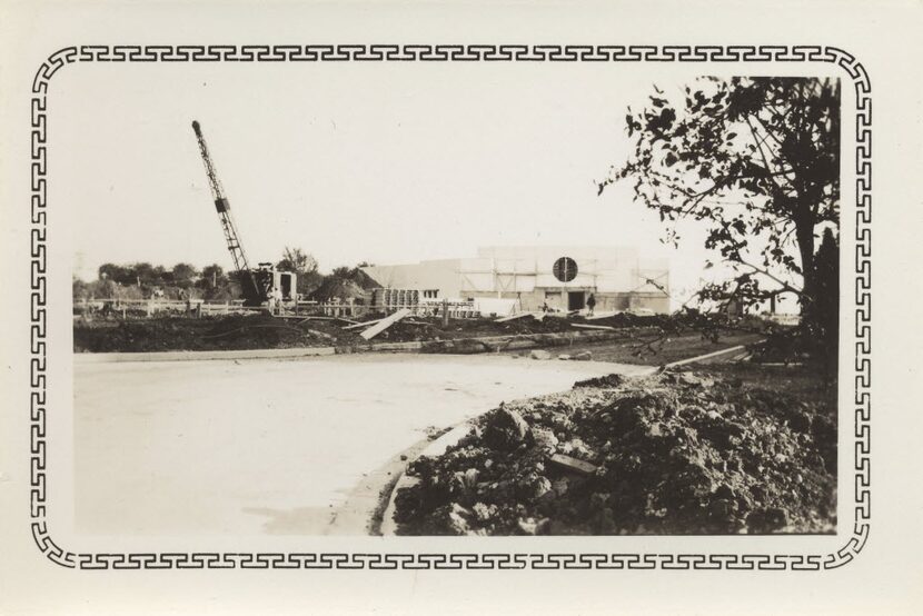 Construction of the Hall of Negro Life that no longer exists. The photographer, J. Elmore...