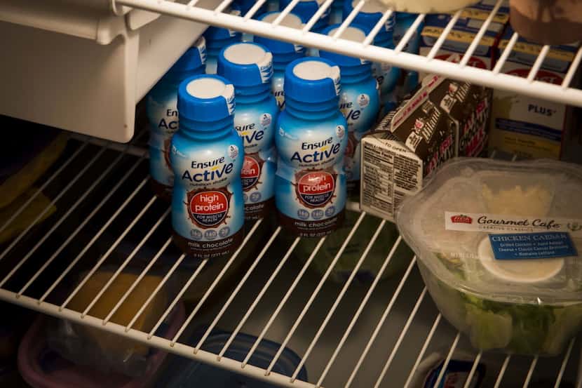 Nutritional products in the refrigerator on Thursday, June 23, 2016, in Dallas. (Smiley N....