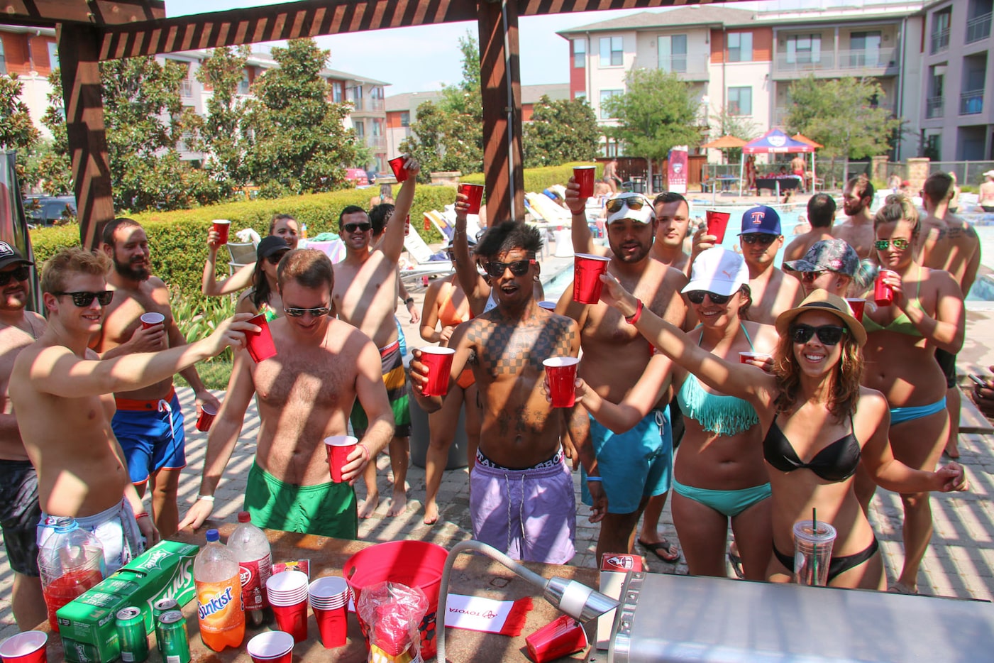 FC Dallas held the latest in its series of summer pool parties on Saturday at the the Avery...