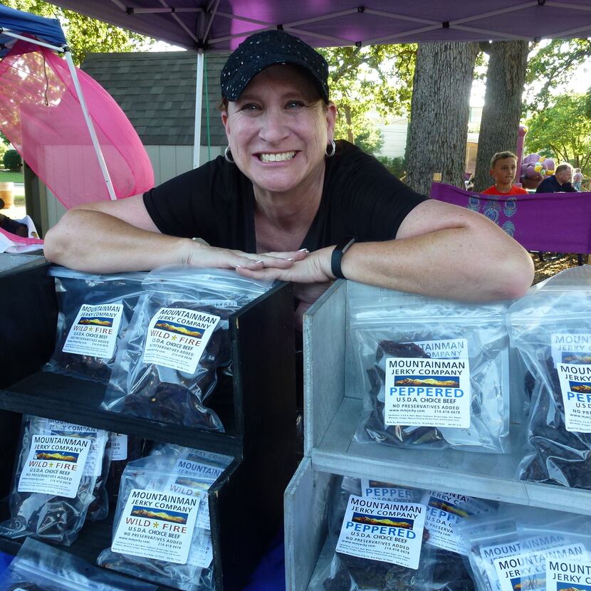 Brandi Akerman brings her Mountainman Jerky to Farmers Branch Market. This is the first year...