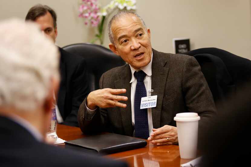 Dallas ISD Superintendent Mike Miles spoke with members of The Dallas Morning News editorial...