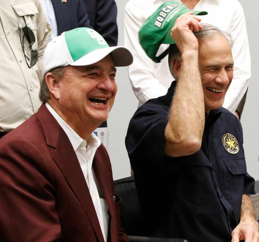 Gov. Greg Abbott, right, and John Sharp, left, have faced challenges -- and some...