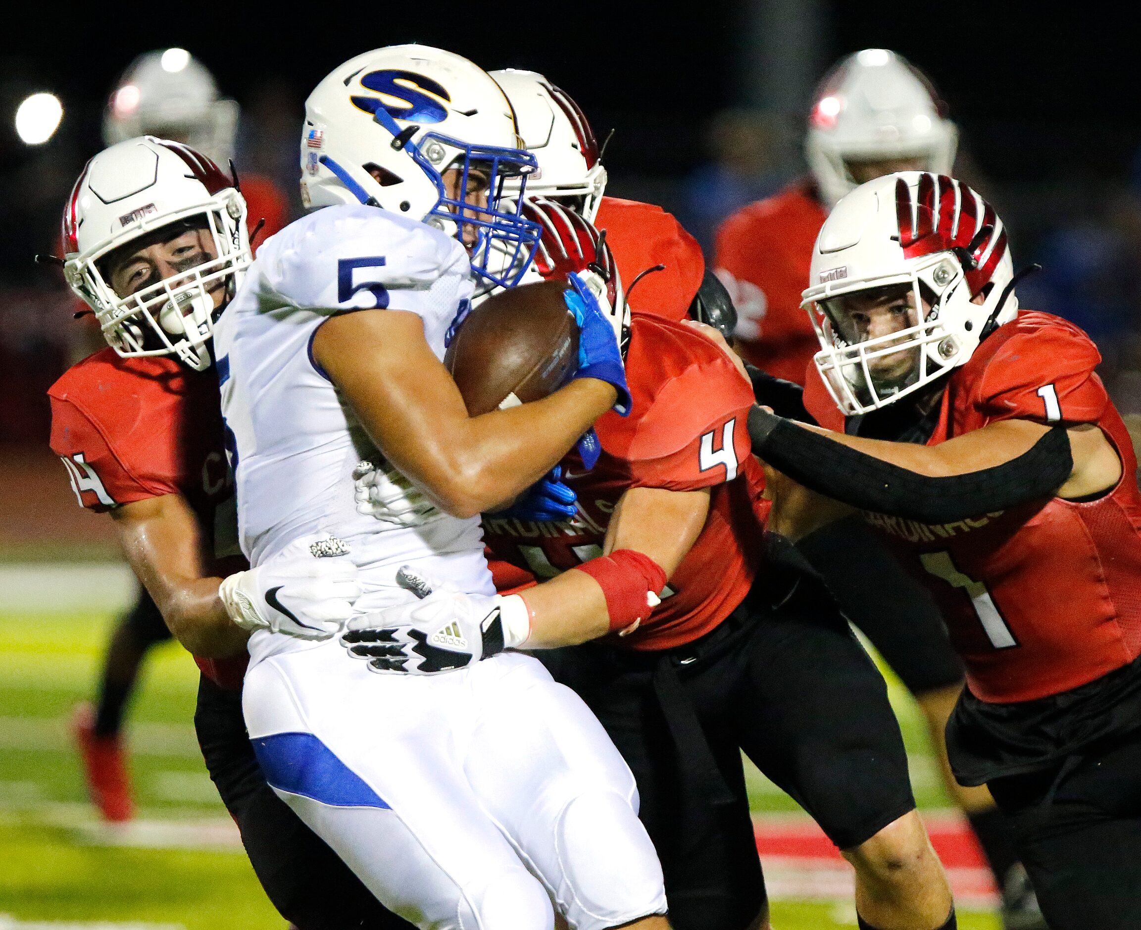 during the first half as Melissa High School hosted Sunnyvale High School at Melissa I.S.D....