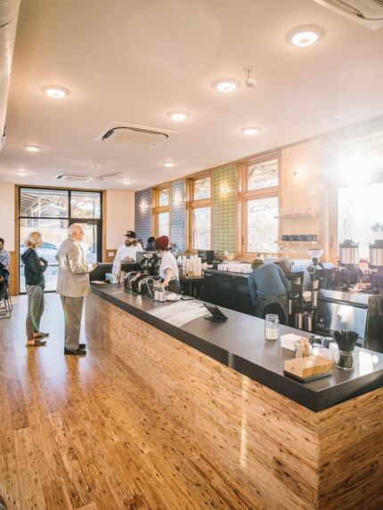 Houndstooth Coffee is neighbors to TreeHouse, an eco-friendly store.