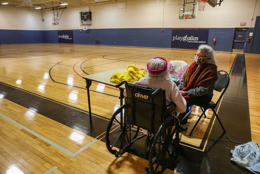 Gloria Sanders, 76, and her mother Maria Barajas, who is 100 years old and has severe...