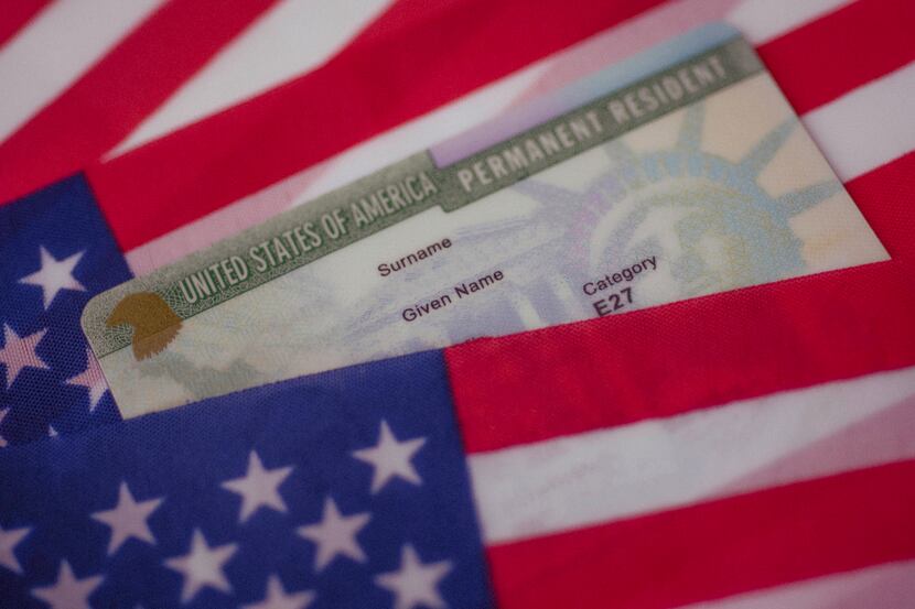 A U.S. green card, a visa that allows permanent residence.