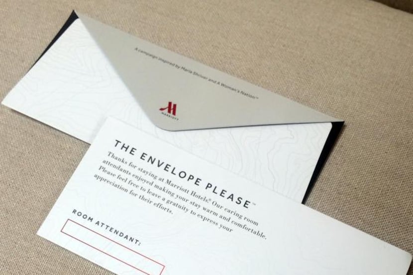 
In Marriott’s campaign, envelopes will be placed in 160,000 rooms in the U.S. and Canada to...