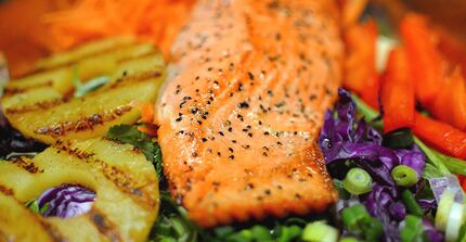 I've been known to jump through a few pineapple hoops to get to this salmon salad at Snappy...