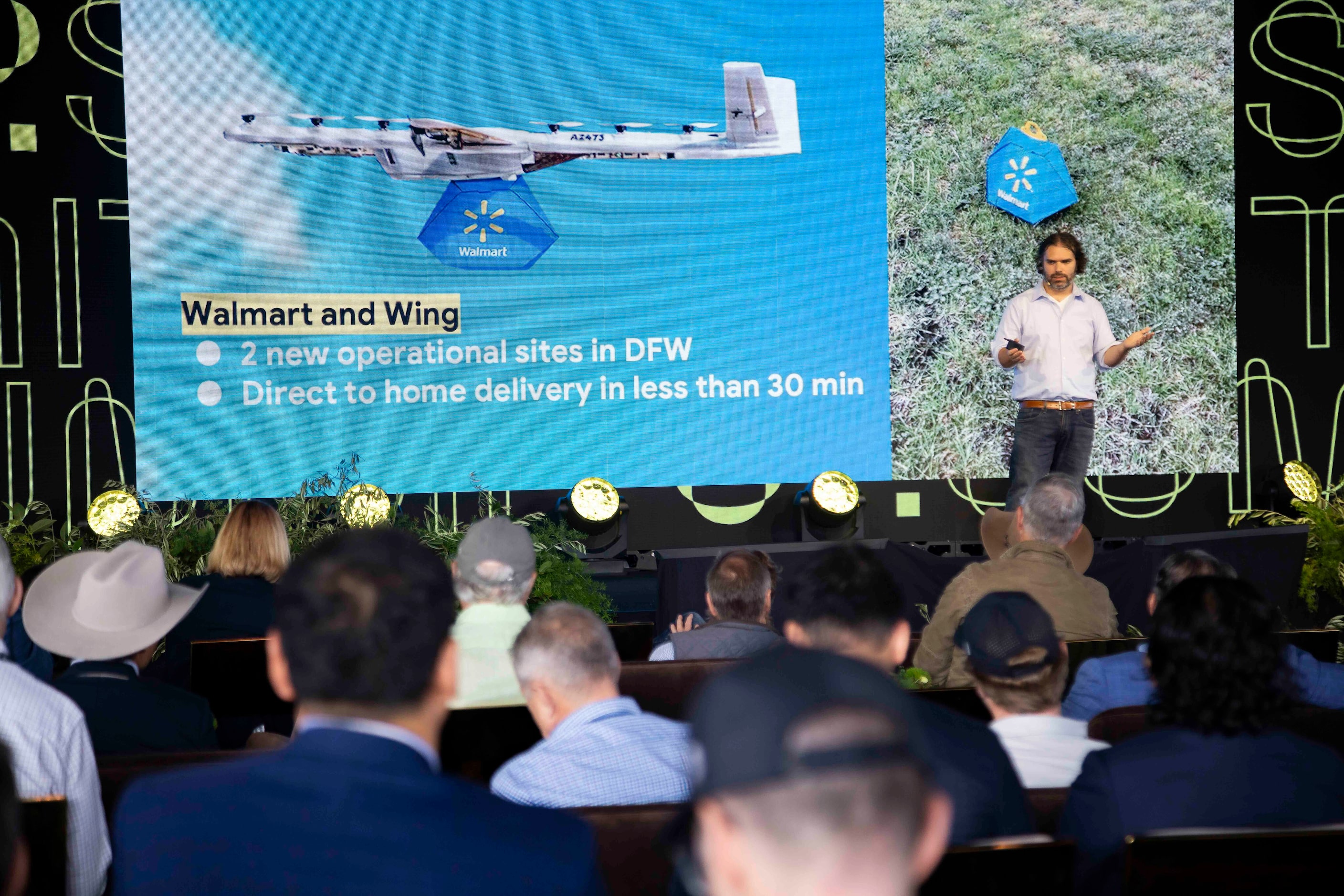 Adam Woodworth, the CEO at Google Wing, speaks during UP.Summit 2023 at the Circle T Ranch...