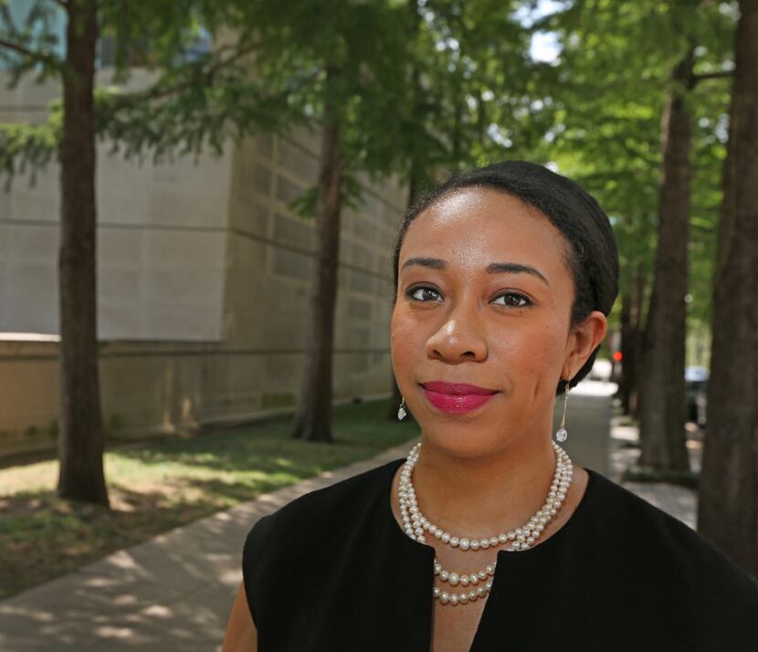 Lawyer-activist Dominique Torres poses in downtown Dallas and says she remains committed to...