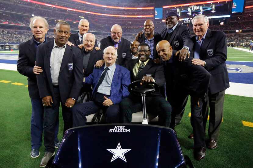 The Dallas Cowboys Ring of Honor members and newly inducted former vice president of player...