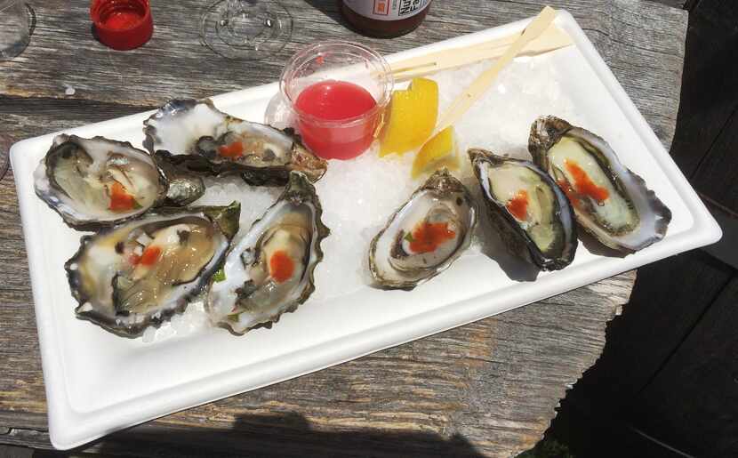 Iron Horse Vineyards serves $3 locally grown Miyagi oysters.