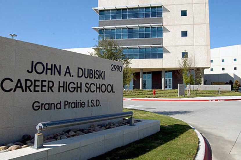 Dubiski Career High School in Grand Prairie more closely resembles an urban office building...