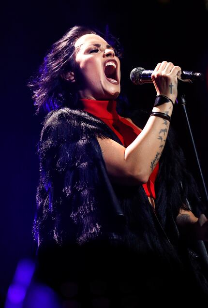 Demi Lovato performs at KISS-FM's annual Jingle Ball 2015 concert at the American Airlines...