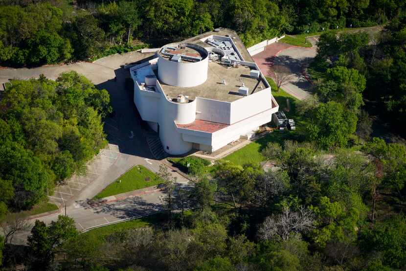 An aerial view shows the Kalita Humphreys Theater on Tuesday, March 24, 2020.
