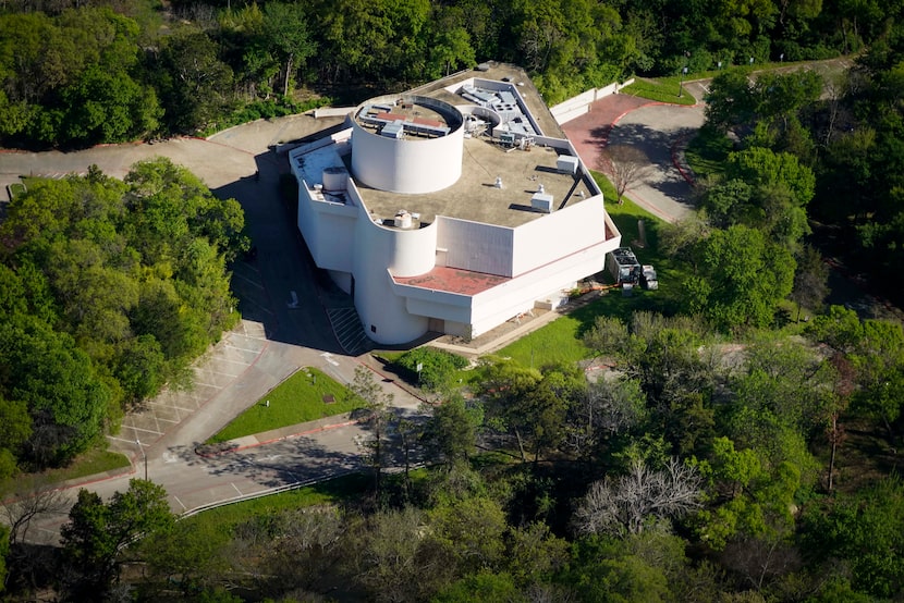 An aerial view shows the Kalita Humphreys Theater on Tuesday, March 24, 2020.