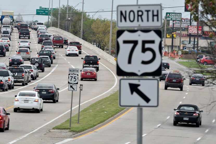 This file photo shows traffic on U.S. 75 near 15th Street in Plano.