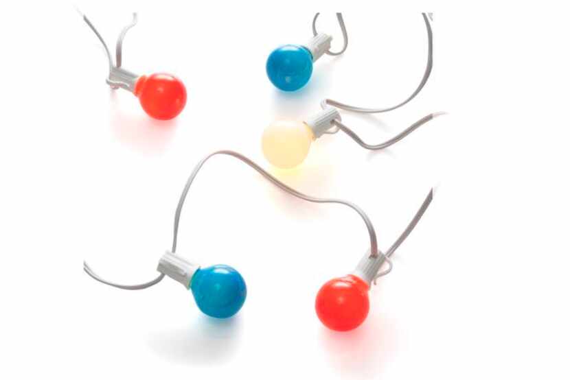 
Lights fantastic: Turn on the patriotism with a string of party bulbs from Crate & Barrel....