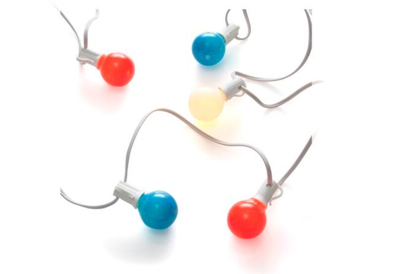 
Lights fantastic: Turn on the patriotism with a string of party bulbs from Crate & Barrel....