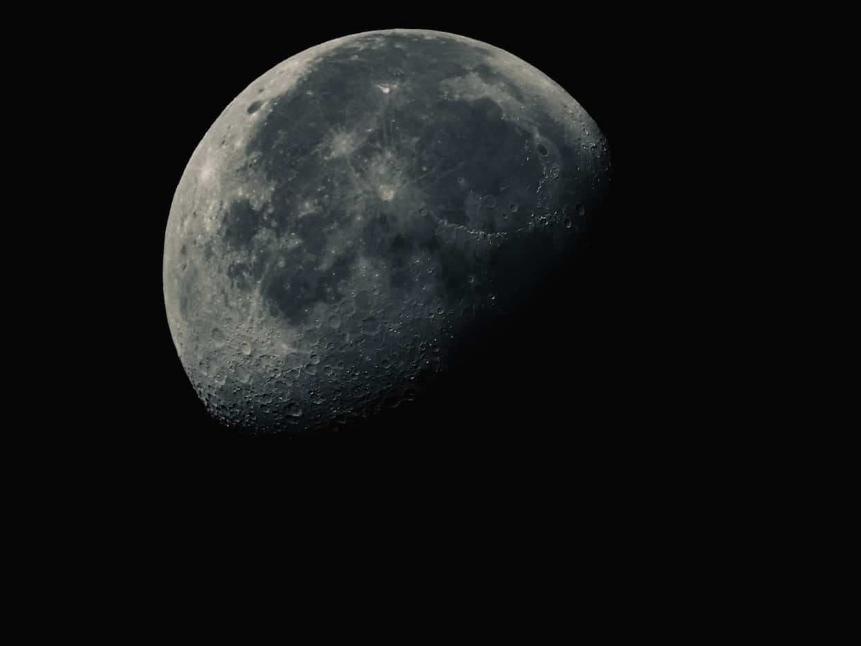 The moon, shot by the Nikon P1000.