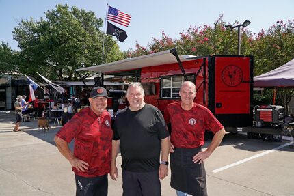 Rathbun's Curbside BBQ founders (from left) Mark Schorlemer, Kent Rathbun and Todd Boren...