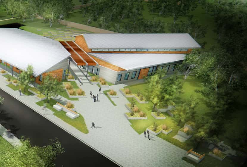 An artist rendering shows the 29 Acres community center, which is going to be about 7,000...