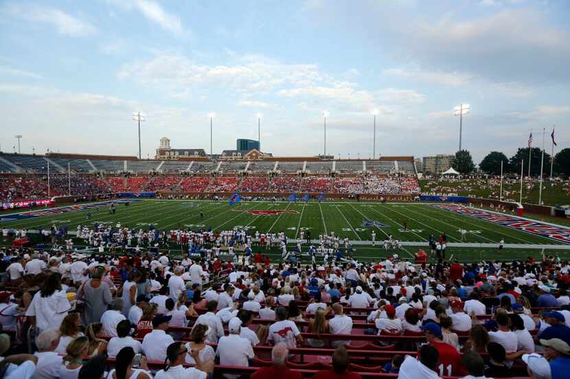 Ford Stadium, SMU's home stadium during the first half of their college football game...