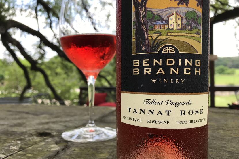 Bending Branch Winery's Tannat Rose wine, with grapes from Tallent Vineyards.