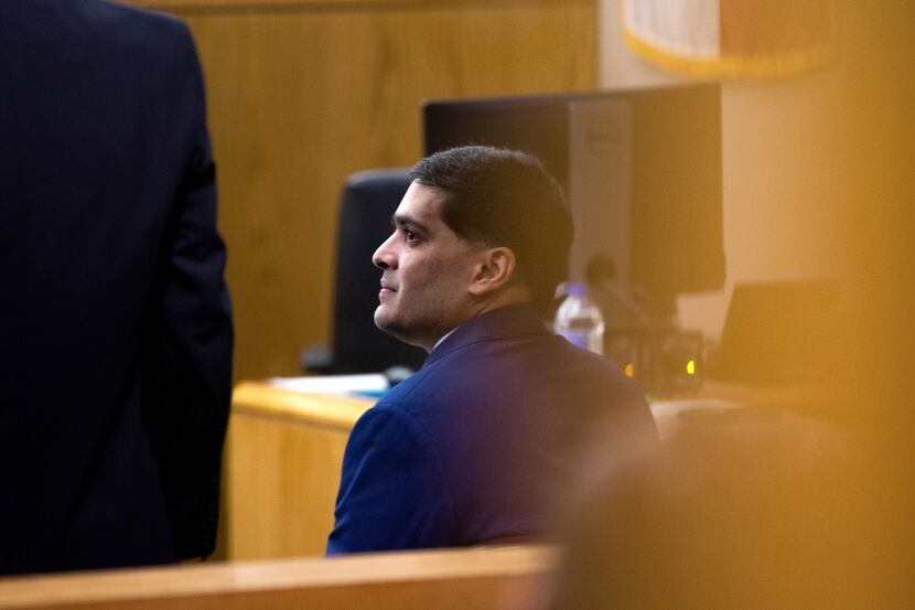 Defendant Wesley Mathews sits during a recess at his sentencing hearing in the 282nd...