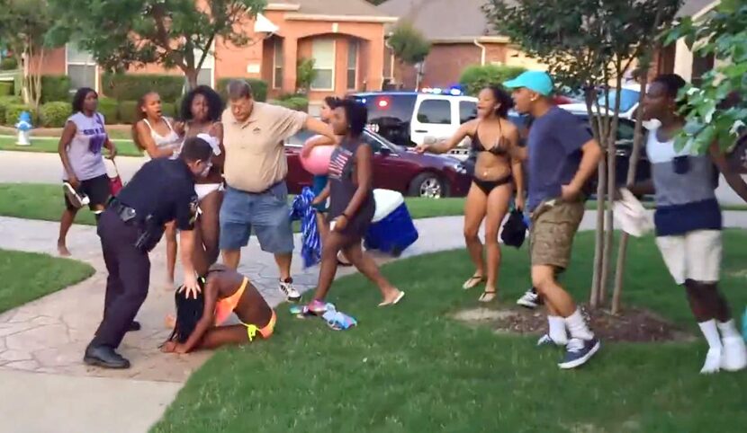 
Video taken by a bystander shows McKinney police officer Eric Casebolt pushing a teenage...