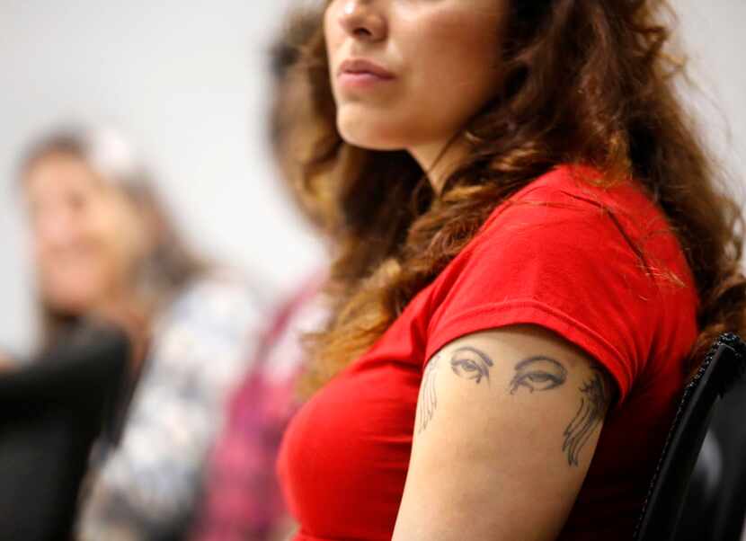 
Amanda Guerra has a tattoo of her own eyes inked to her left arm. Guerra attended a Women's...