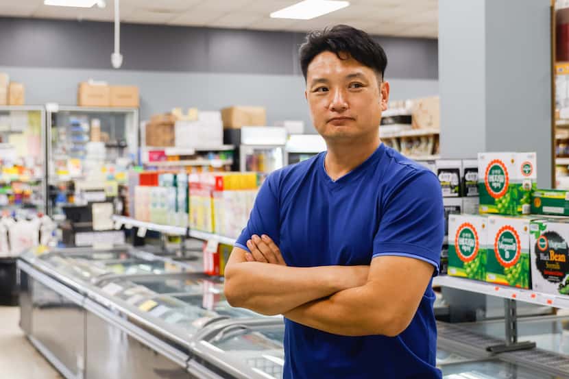 Rich Kim, owner of ShinChon Market and Food Court in Dallas on Dec. 7, 2022.