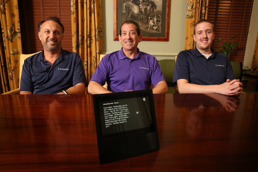 Gary Hooker, chief marketing officer (left), Richard Goodis, director of marketing, and Mark...