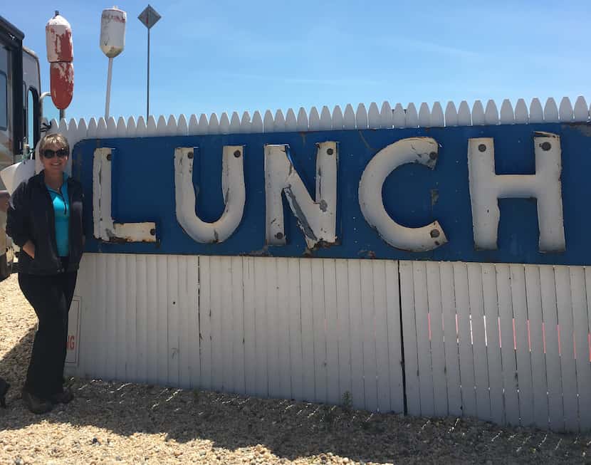 The famed Lobster Roll restaurant in Amagansett, N.Y., has an iconic blue "LUNCH" sign and...