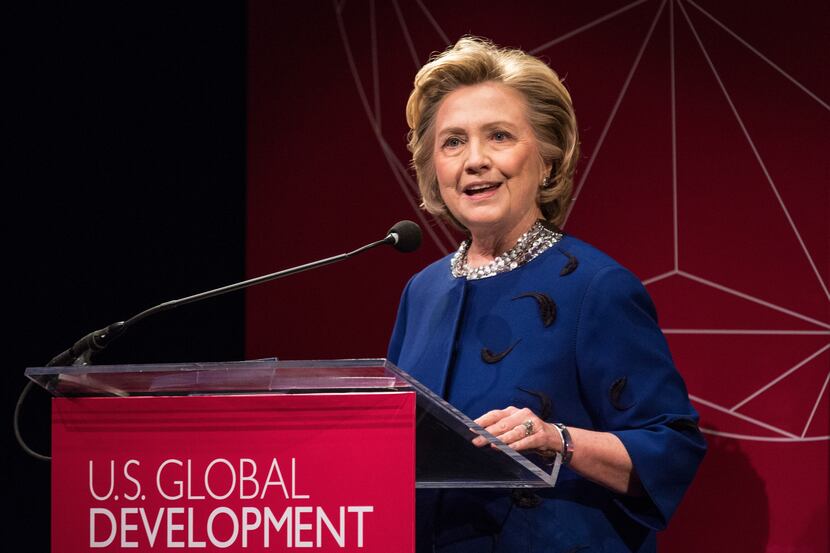 NEW YORK, NY - APRIL 03:  Former U.S. Secretary of State Hillary Clinton speaks at a launch...