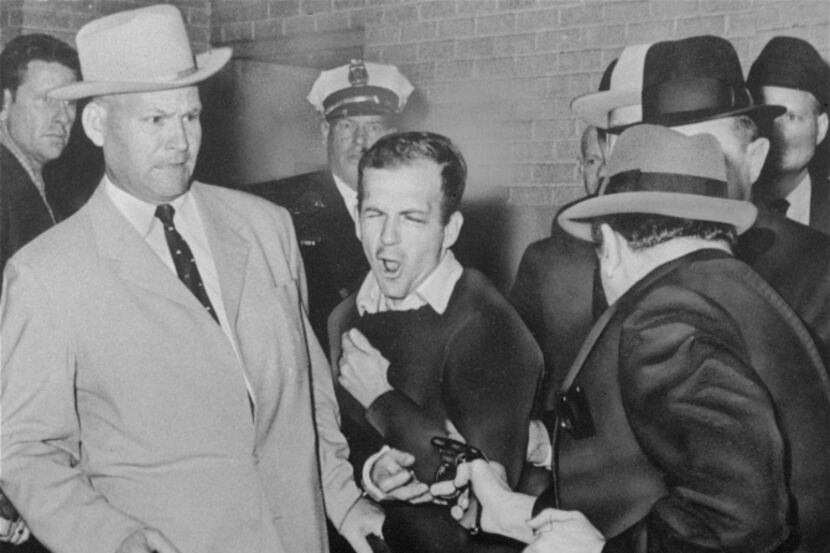Jim Leavelle (left) escorted Lee Harvey Oswald when Jack Ruby shot Oswald two days after the...