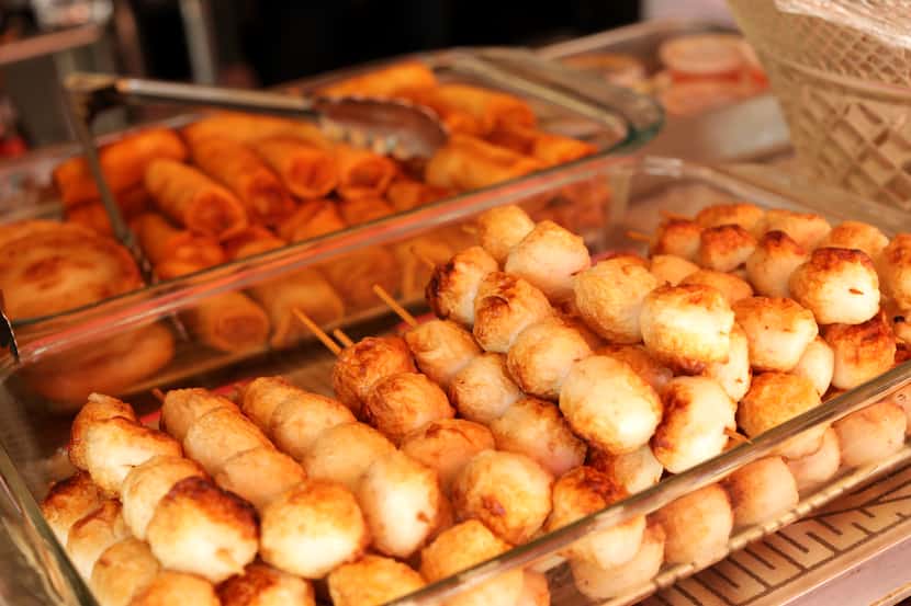 The Sunday market offers authentic Thai street food.