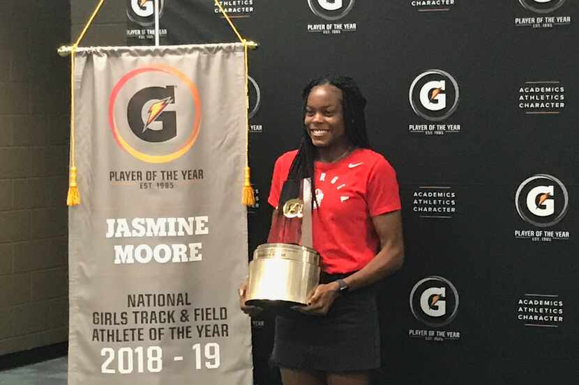 Jasmine Moore of Mansfield Lake Ridge was named the Gatorade National Girls Track and Field...