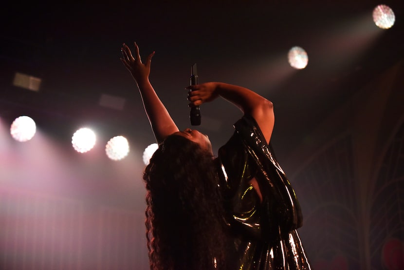 American singer and rapper Lizzo, performs at the Southside Ballroom in Dallas, Saturday...