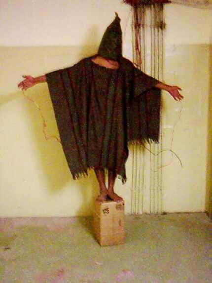 This is an image obtained by The Associated Press that shows an unidentified detainee...