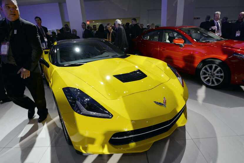 The 2014 Chevrolet Corvette Stingray, named the North American Car of the Year, is displayed...