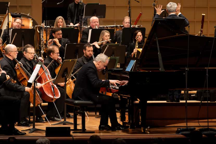Pianist Jeremy Denk performs with music director Fabio Luisi and the Dallas Symphony...