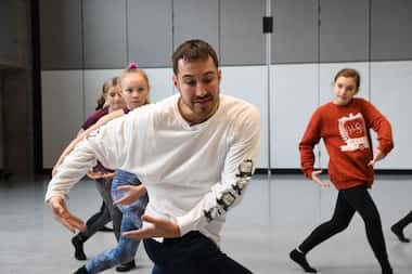 Gregory Dolbashian leads dance students at his North Texas-based DASH Academy.